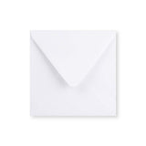 Hvid kuvert - Diamantklap 170x170 mm