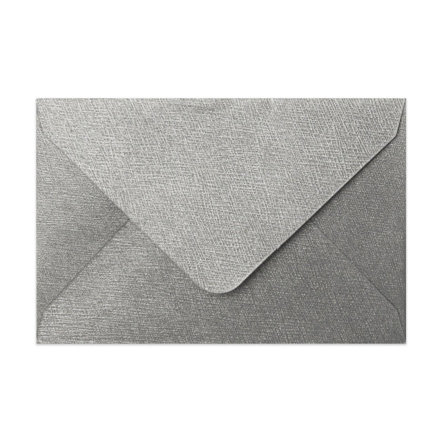 Textured Envelopes Silver 62 x 94 mm