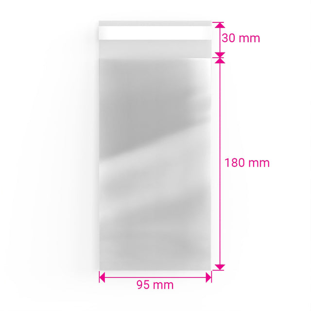 Cello Bags (Non-Header) Clear 180 x 95 mm