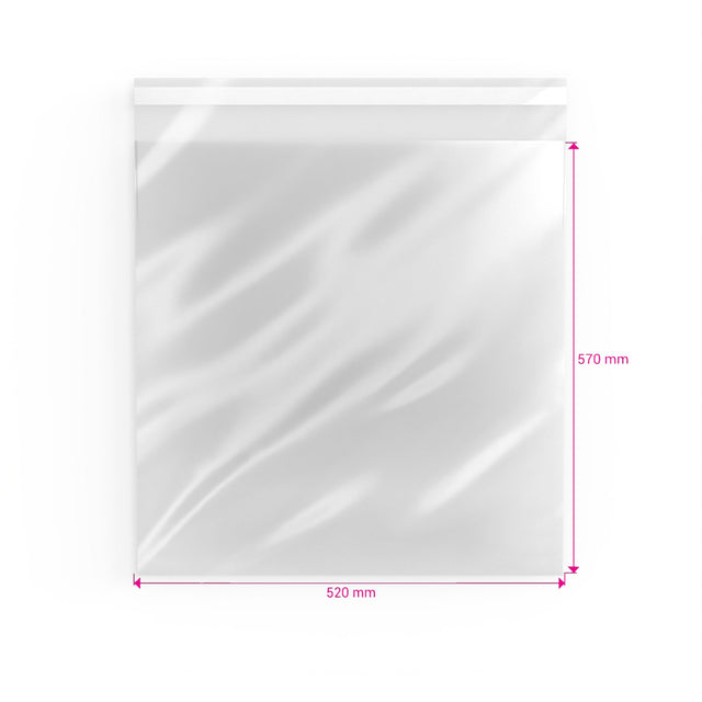 Cello Bags (Non-Header) Clear 570 x 520 mm