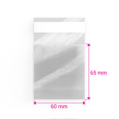 Cello Bags (Non-Header) Clear 65 x 60 mm