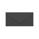 DL Black British Made Gummed V-Flap Envelope (110 x 220mm)