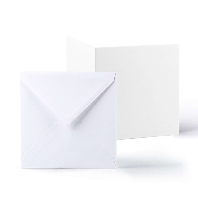 White Smooth Cards & Envelopes Pack White 175x175 mm + 170x170 mm