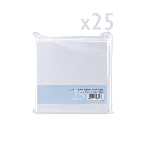 White Smooth Cards & Envelopes Pack White 121x121 mm + 120x120 mm