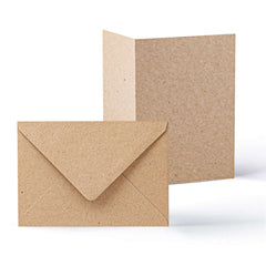 Kraft Cards & Envelopes Pack Manila 114x162 mm + 105x148 mm