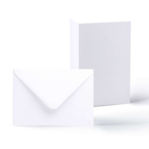 White Smooth Cards & Envelopes Pack White 114x162 mm + 105x148 mm