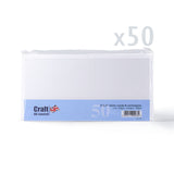Glatte hvide kort 250 g/m² og kuverter 100 g/m² – pakke