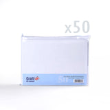 Glatte hvide kort 250 g/m² og kuverter 100 g/m² – pakke