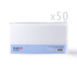 Glatte hvide kort 250 g/m² og kuverter 100 g/m² – pakke