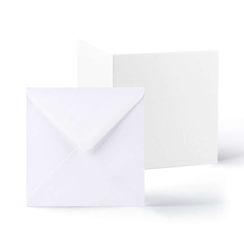 White Smooth Cards & Envelopes Pack White 121x121 mm + 120x120 mm