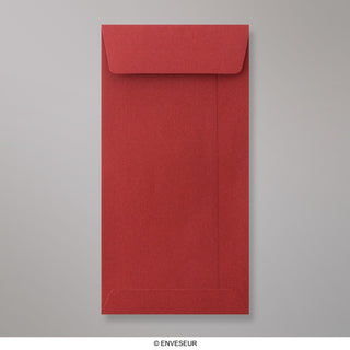 Mørkerød lommekonvolut 220x110 mm (DL)