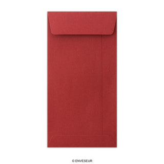 Mørkerød lommekonvolut 220x110 mm (DL)