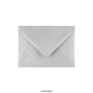 Metallisk sølvkonvolut 82x113 mm (C7)