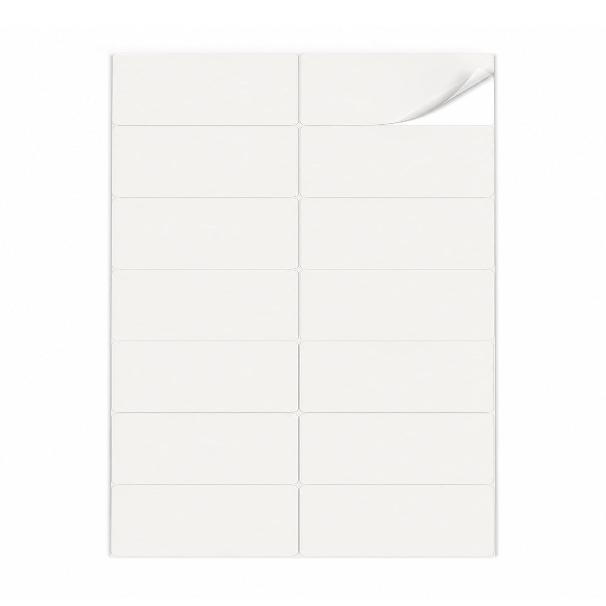 Hvide etiketpakker M - 100 ark