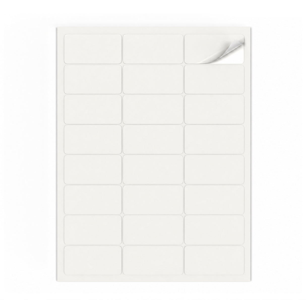 Hvide etiketpakker S - 100 ark
