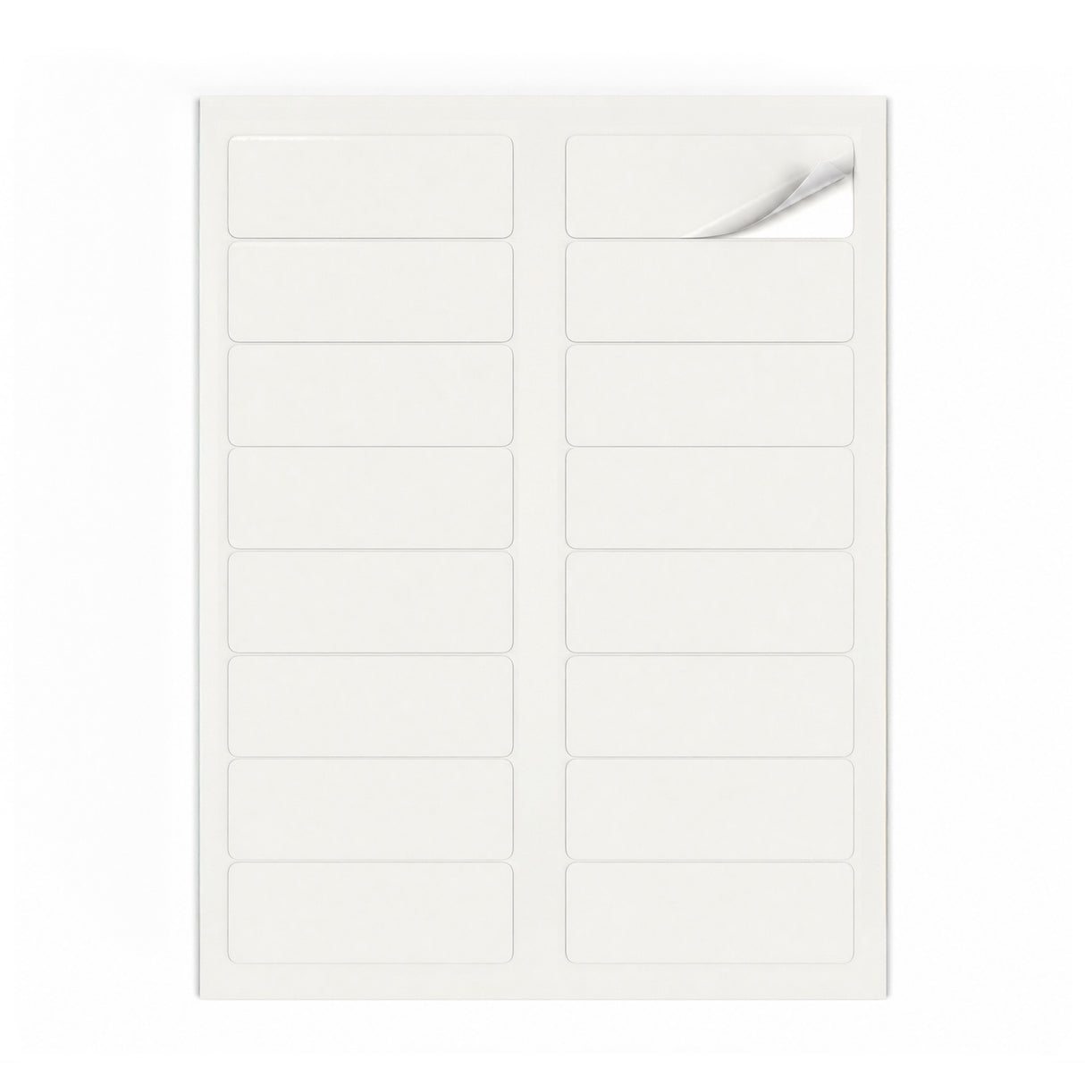 Hvide etiketpakker M - 100 ark