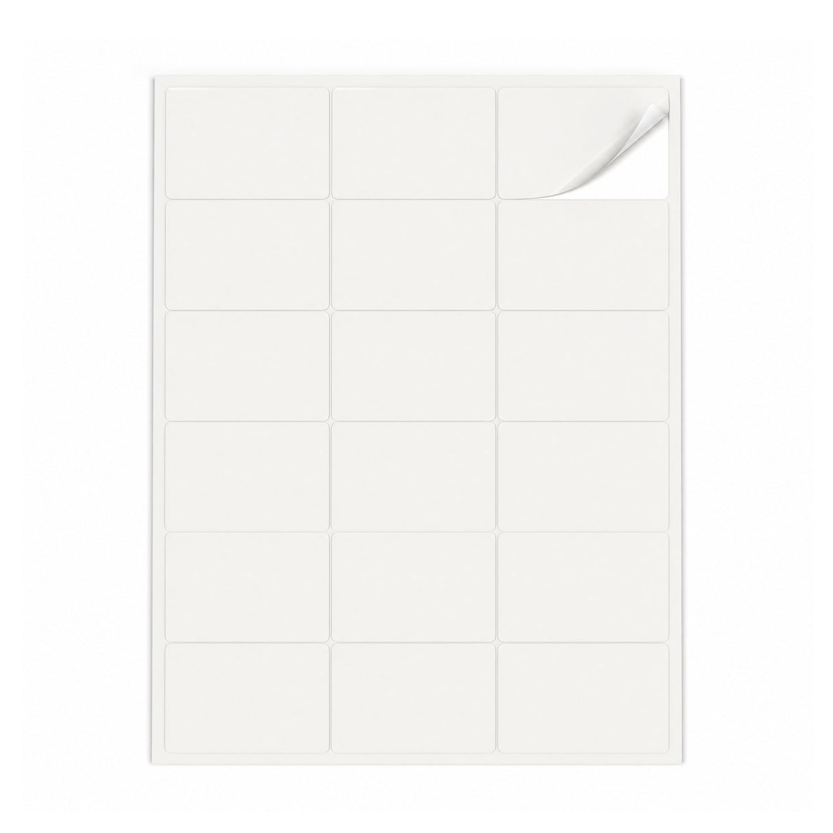 Hvide etiketpakker S - 100 ark