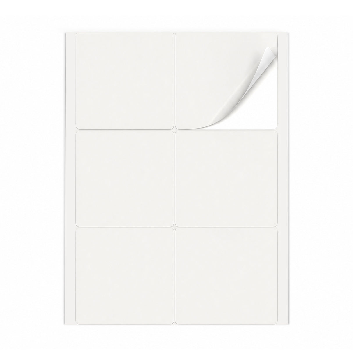 Hvide etiketpakker L - 100 ark