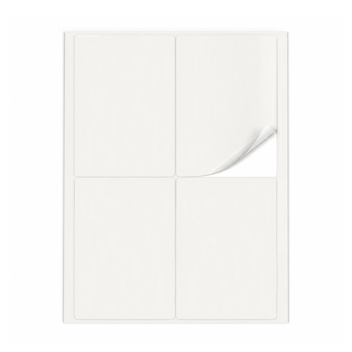 Hvide etiketpakker L - 100 ark