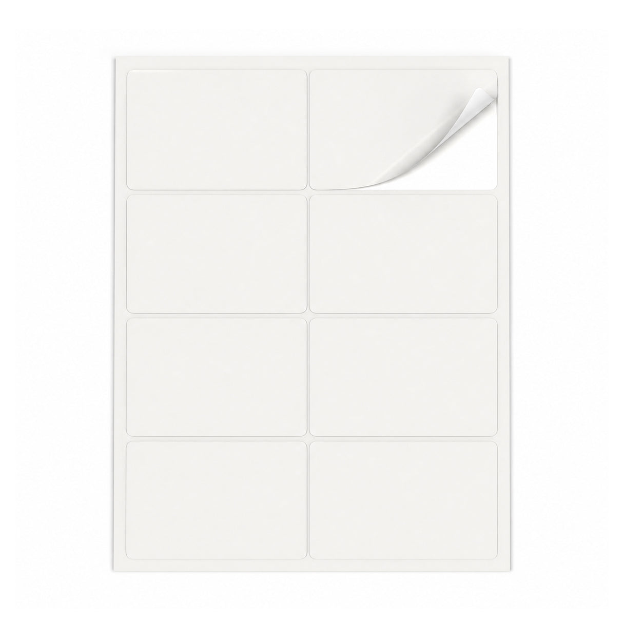 Hvide etiketpakker M - 100 ark