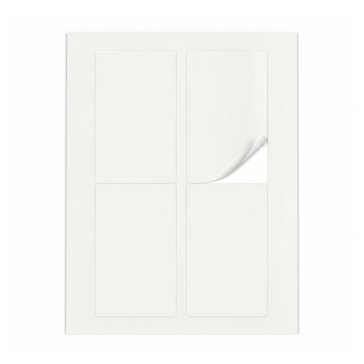 Hvide etiketpakker L - 100 ark