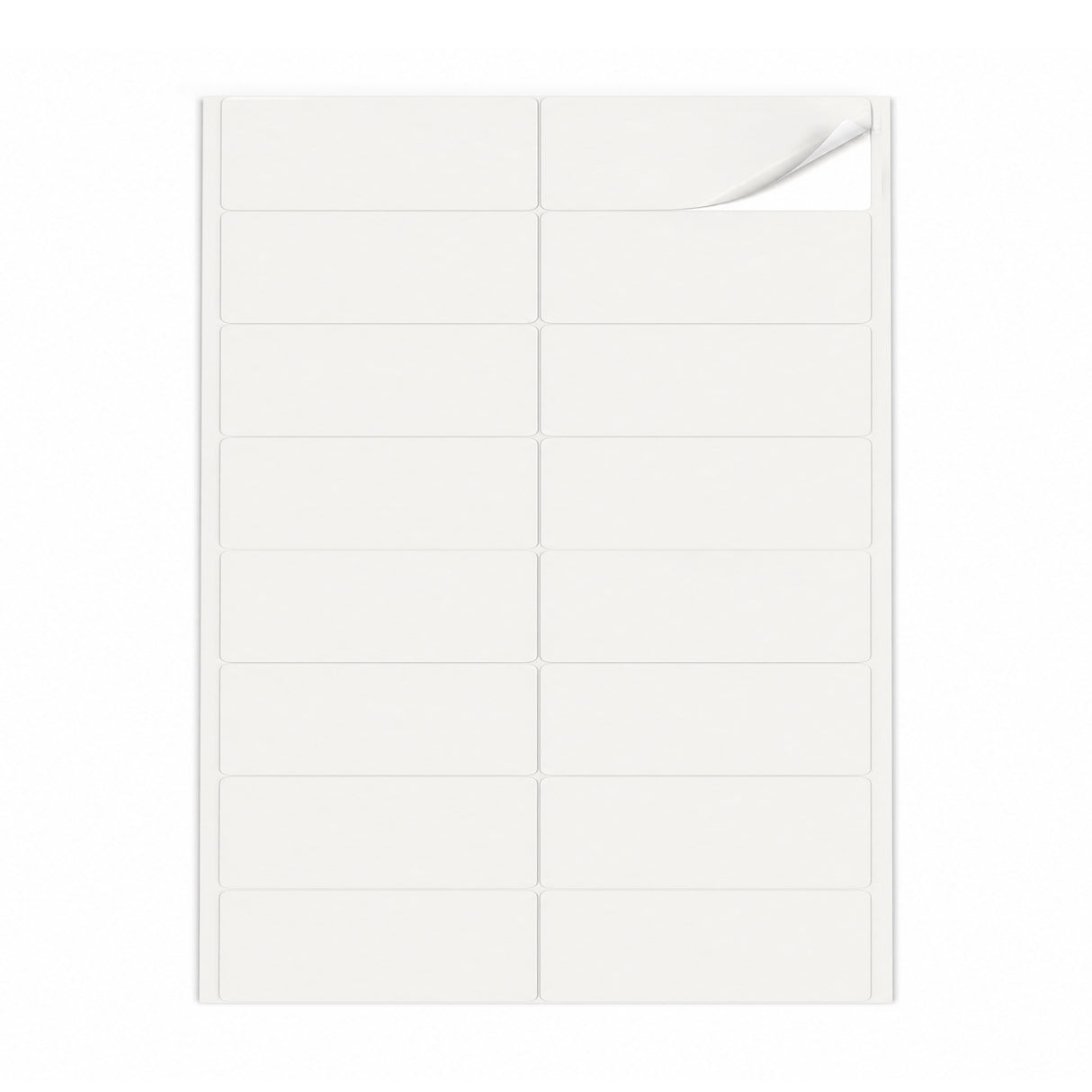 Hvide etiketpakker M - 100 ark
