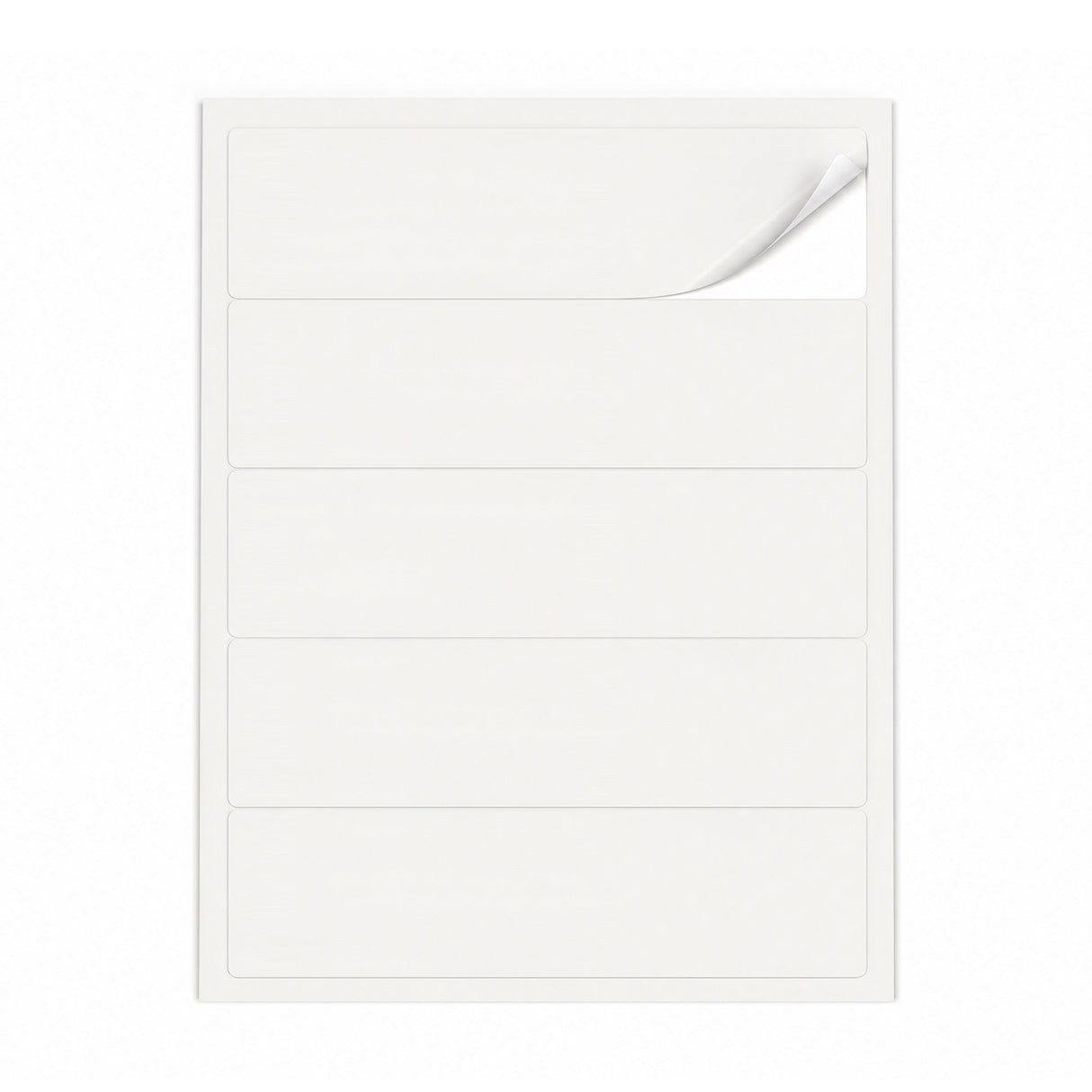Hvide etiketpakker L - 100 ark