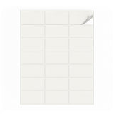 Hvide etiketpakker S - 100 ark