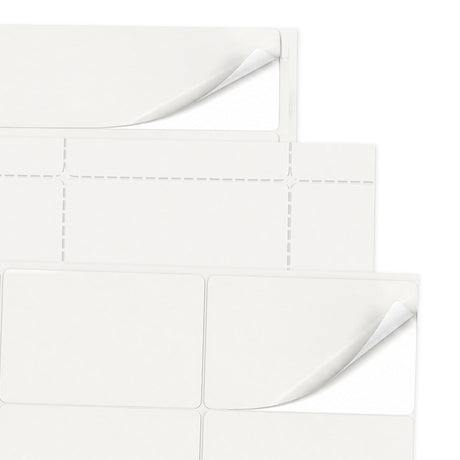 Hvide etiketpakker M - 100 ark