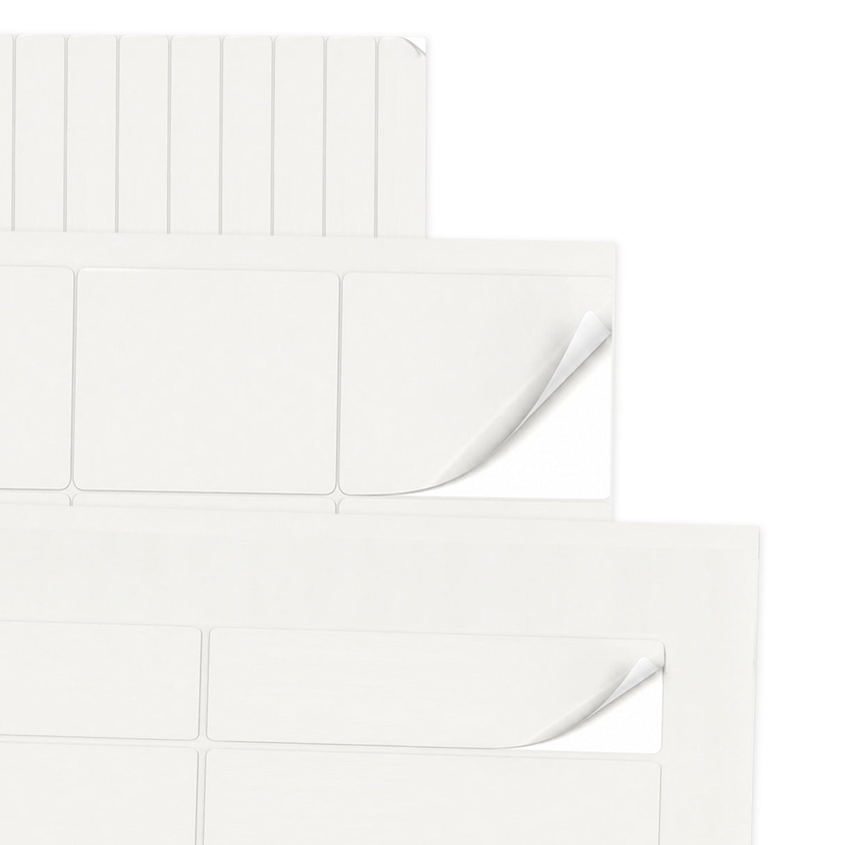 Hvide etiketpakker S - 100 ark