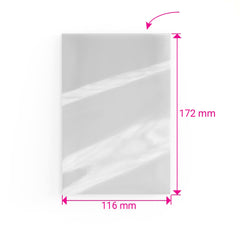 Åben cellofanpose med toplomme