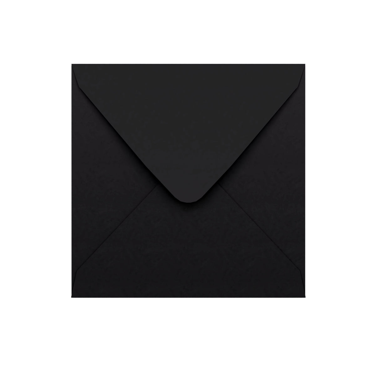 Sort kuvert med V-klap 155×155 mm