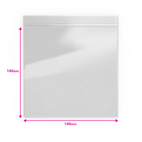 Grip Seal Bags Clear 140 x 140 mm