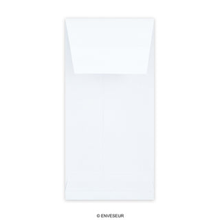 Hvid konvolut med kile 220x110x25 mm (DL)
