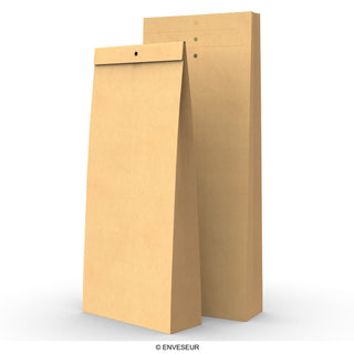 Kraft-prøvepose med huller 285x120x50 mm