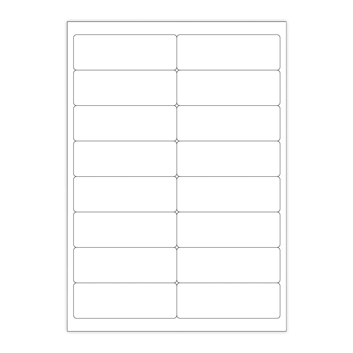 Hvide selvklæbende labels