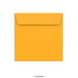 Mørkegul konvolut 155x155 mm