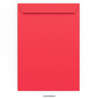 Strålende rød konvolut 324x229 mm (C4)