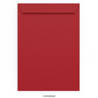 Mørkerød konvolut 324x229 mm (C4)