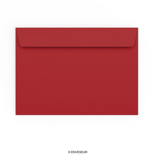 Mørkerød konvolut 162x229 mm (C5)