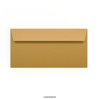 Guldfarvet konvolut 110x220 mm (DL)