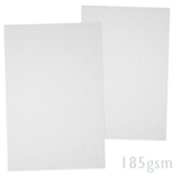 Hvidt ribbet papir 185g/m²