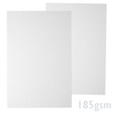 Hvidt ribbet papir 185g/m²