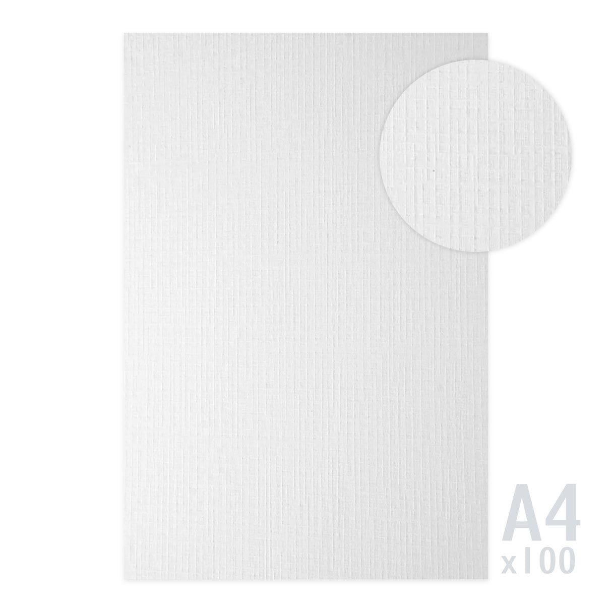 Hvidt ribbet papir 185g/m²