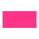 Neon-pink konvolut med vindue 110x220 mm (DL)