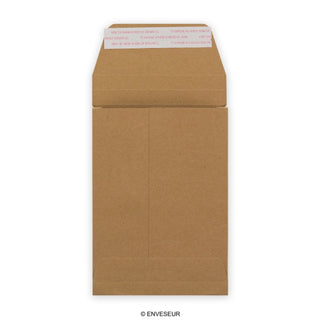 Manillafarvet post-marque-konvolut med kile 162x114x25 mm (C6)