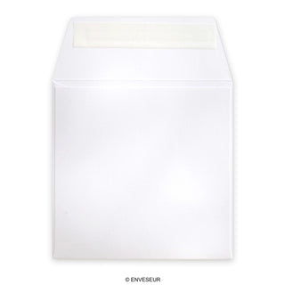 Hvid post-marque-konvolut 125x125 mm