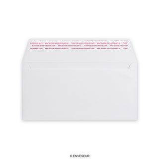 Hvid post-marque-konvolut 110x220 mm (DL)
