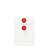 Coloured envelopes with string and washer closure White + Red 162 x 114 mm (C6)
