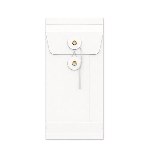 String & Washer Gusset Envelopes White 220 x 110 x 25 mm (DL)